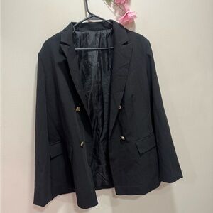Black Blazer with Gold Buttons